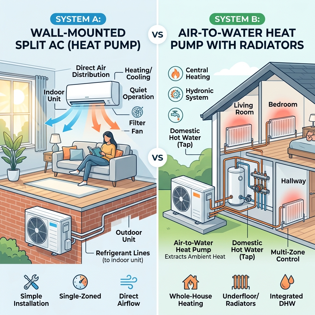 PAC Air/Air vs PAC Air/Eau : Les Différences à Connaître