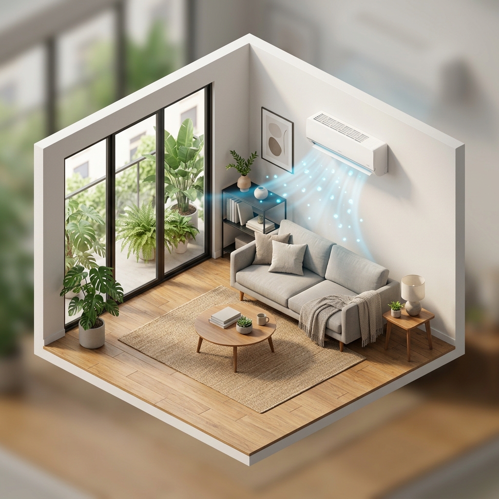 Illustration pompe à chaleur air/air